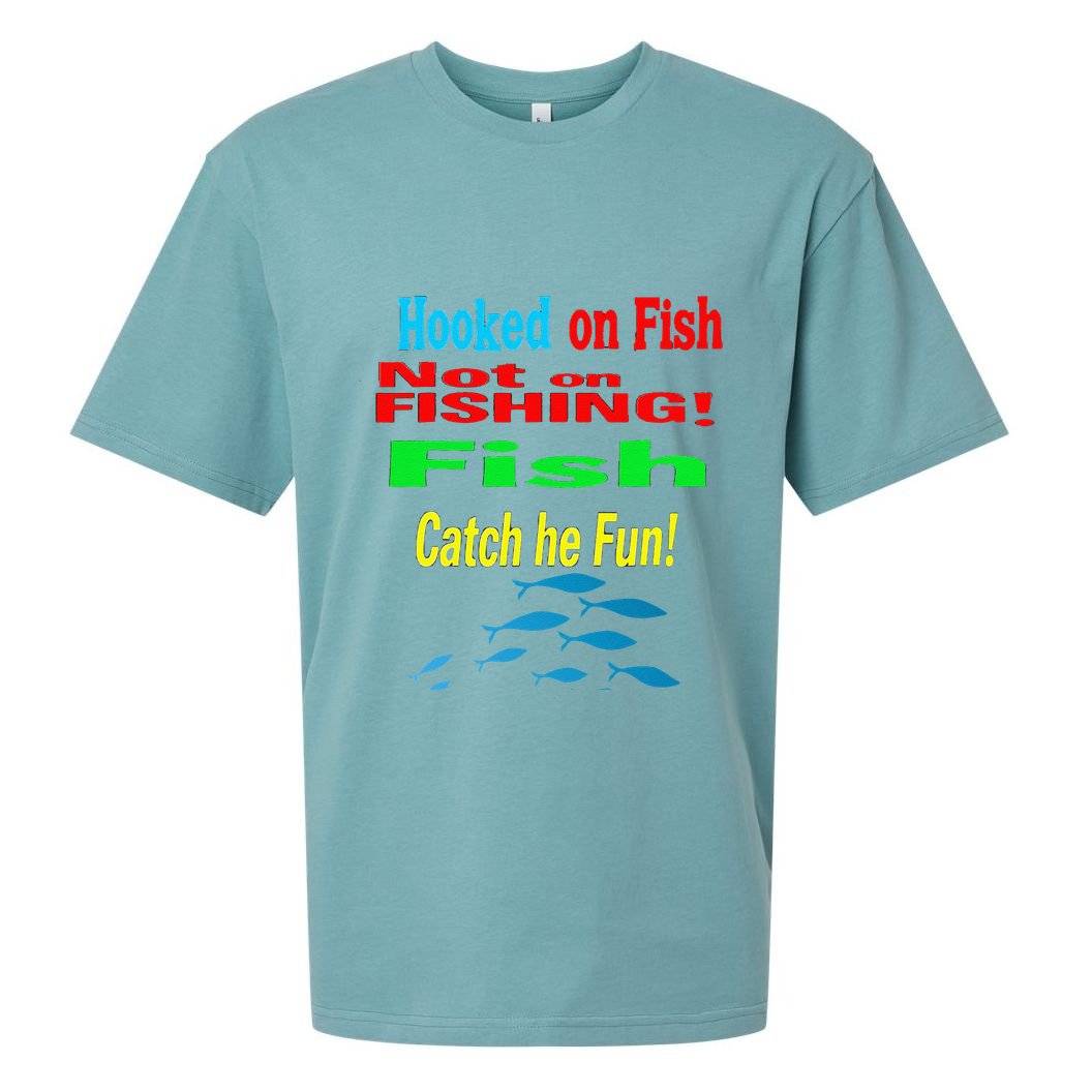Fish And Fishing Boats Clipart Sueded Cloud Jersey T-Shirt