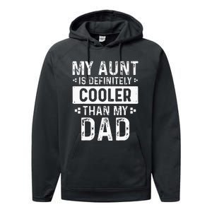 Funny Aun For Boy Girl Auntie Niece Nephew Performance Fleece Hoodie