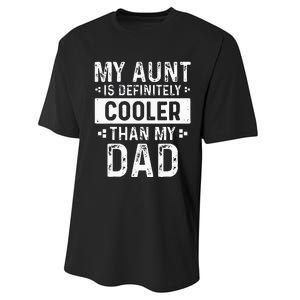 Funny Aun For Boy Girl Auntie Niece Nephew Performance Sprint T-Shirt