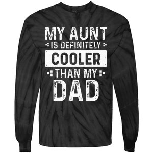 Funny Aun For Boy Girl Auntie Niece Nephew Tie-Dye Long Sleeve Shirt