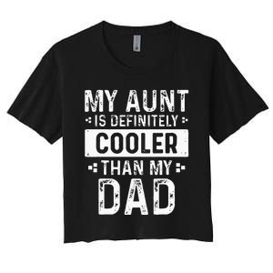 Funny Aun For Boy Girl Auntie Niece Nephew Women's Crop Top Tee