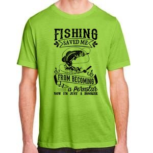 Fisherman American Flag Fishing Rod Fishing Lover Adult ChromaSoft Performance T-Shirt