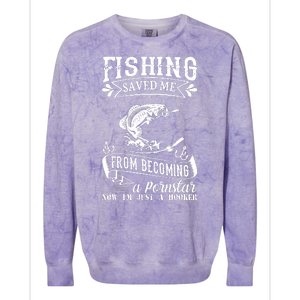 Fisherman American Flag Fishing Rod Fishing Lover Colorblast Crewneck Sweatshirt