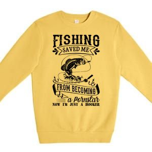 Fisherman American Flag Fishing Rod Fishing Lover Premium Crewneck Sweatshirt