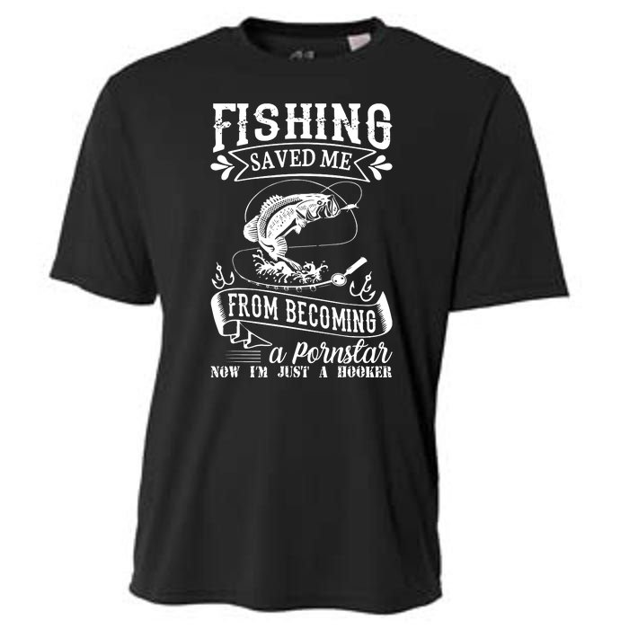 Fisherman American Flag Fishing Rod Fishing Lover Cooling Performance Crew T-Shirt