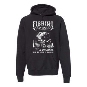 Fisherman American Flag Fishing Rod Fishing Lover Premium Hoodie