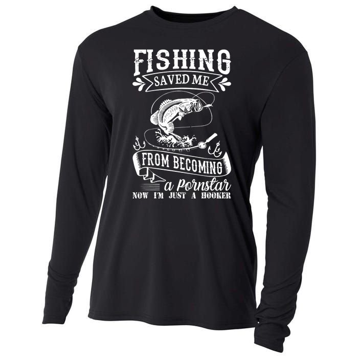 Fisherman American Flag Fishing Rod Fishing Lover Cooling Performance Long Sleeve Crew