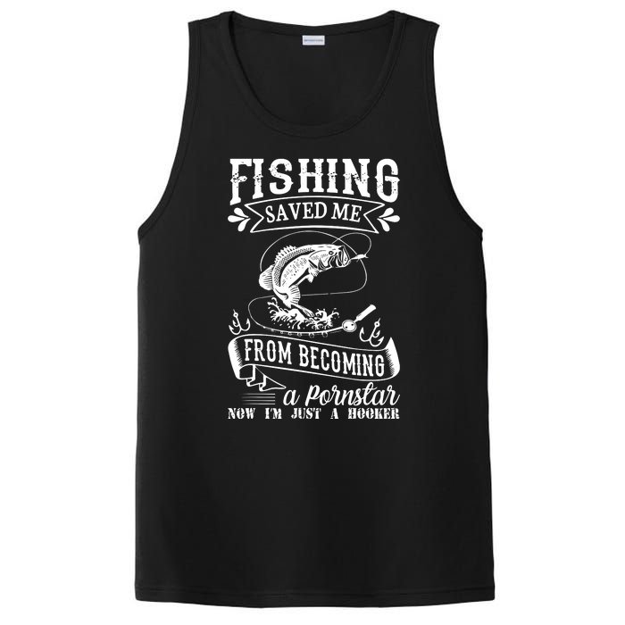 Fisherman American Flag Fishing Rod Fishing Lover PosiCharge Competitor Tank