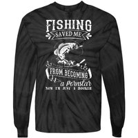 Fisherman American Flag Fishing Rod Fishing Lover Tie-Dye Long Sleeve Shirt