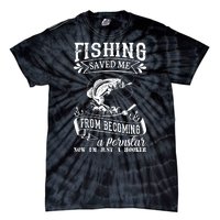 Fisherman American Flag Fishing Rod Fishing Lover Tie-Dye T-Shirt