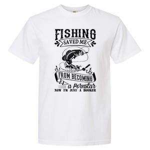 Fisherman American Flag Fishing Rod Fishing Lover Garment-Dyed Heavyweight T-Shirt