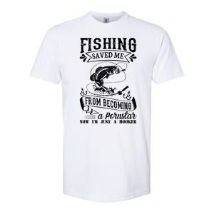 Fisherman American Flag Fishing Rod Fishing Lover Softstyle CVC T-Shirt