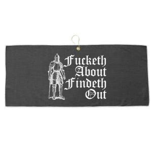 Fucketh About Findeth Out Large Microfiber Waffle Golf Towel