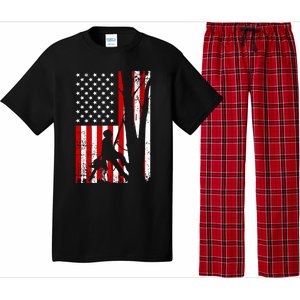 Funny American Flag Arborist Gift Cool Tree Lover Gift Pajama Set