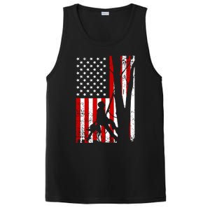 Funny American Flag Arborist Gift Cool Tree Lover Gift PosiCharge Competitor Tank