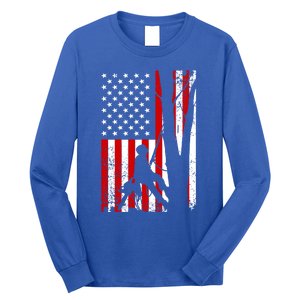 Funny American Flag Arborist Gift Cool Tree Lover Gift Long Sleeve Shirt