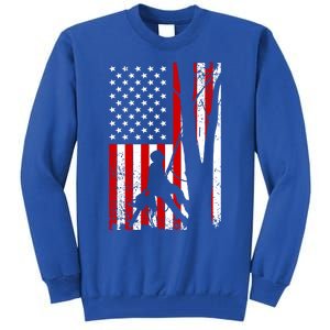 Funny American Flag Arborist Gift Cool Tree Lover Gift Tall Sweatshirt