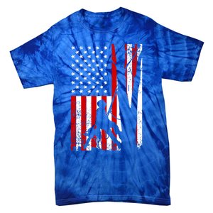 Funny American Flag Arborist Gift Cool Tree Lover Gift Tie-Dye T-Shirt