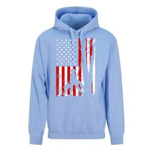 Funny American Flag Arborist Gift Cool Tree Lover Gift Unisex Surf Hoodie