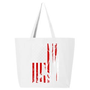 Funny American Flag Arborist Gift Cool Tree Lover Gift 25L Jumbo Tote