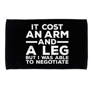 Funny Amputee For Men Women Prosthetic Leg Amputation Joke Microfiber Hand Towel