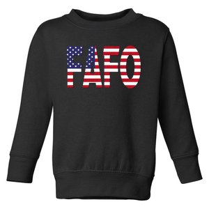 FAFO American Flag Toddler Sweatshirt