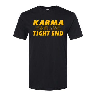 Funny American Football Karma Is My Tight End Softstyle® CVC T-Shirt