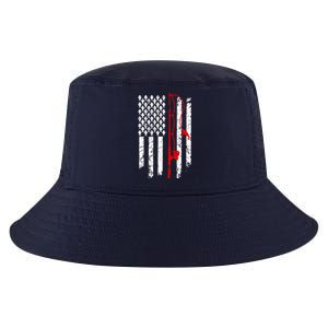 Fishing American Flag Husband Son Grandson Funny Fisherman Cool Comfort Performance Bucket Hat