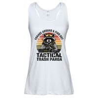 Forage Around & Find Out Tactical Trash Panda Funny Raccoon Ladies Essential Flowy Tank