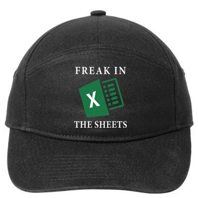 Funny Accountant Freak In The Sheets Spreadsheet Excel Life 7-Panel Snapback Hat