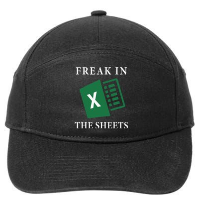 Funny Accountant Freak In The Sheets Spreadsheet Excel Life 7-Panel Snapback Hat