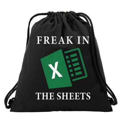 Funny Accountant Freak In The Sheets Spreadsheet Excel Life Drawstring Bag