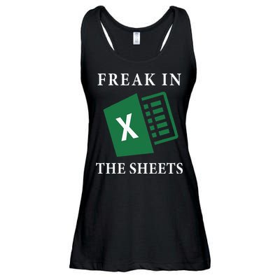 Funny Accountant Freak In The Sheets Spreadsheet Excel Life Ladies Essential Flowy Tank