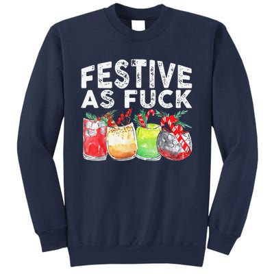 Festive As Fuck Funny Ugly Christmas Holiday Sweatshirt