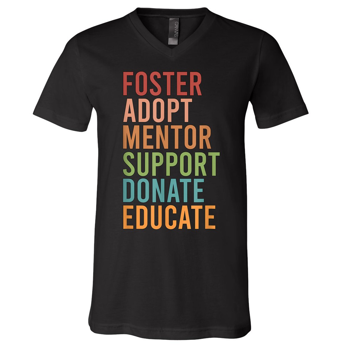 Foster Adopt Foster Mom Foster Parent Foster Mother V-Neck T-Shirt