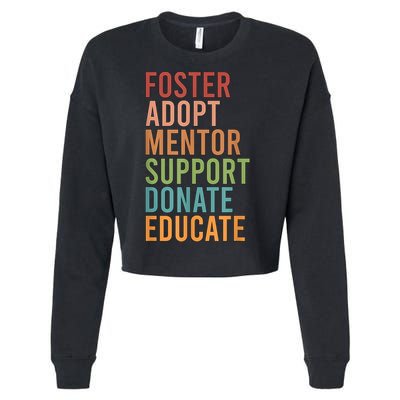 Foster Adopt Foster Mom Foster Parent Foster Mother Cropped Pullover Crew