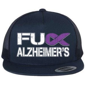 Fuck Alzheimer's Fuck Detia Alzheimer Support Awareness Gift Flat Bill Trucker Hat