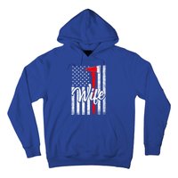 Funny American Flag Firefighter Wife Husband Fire Couple Gift Hoodie