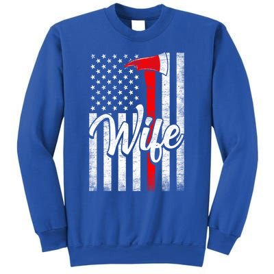 Funny American Flag Firefighter Wife Husband Fire Couple Gift Sweatshirt