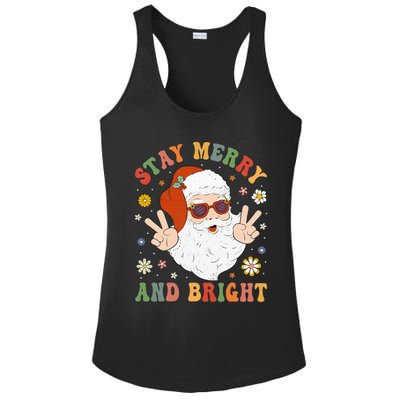 Festive and Fun Christmas Hippie Santa Claus Design Ladies PosiCharge Competitor Racerback Tank