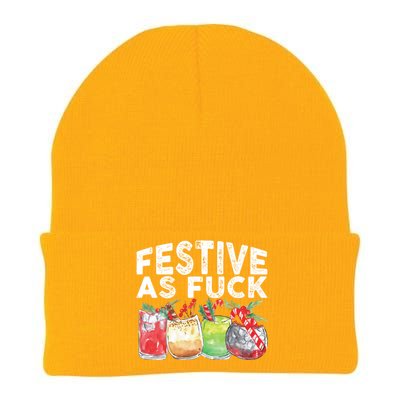 Festive As Fuck Funny Ugly Christmas Holiday Essential Knit Cap Winter Beanie