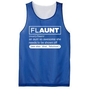 Funny Aunt Funny Gift Flaunt Definition Auntie Gift Mesh Reversible Basketball Jersey Tank