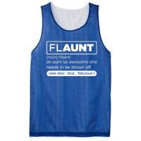 Funny Aunt Funny Gift Flaunt Definition Auntie Gift Mesh Reversible Basketball Jersey Tank