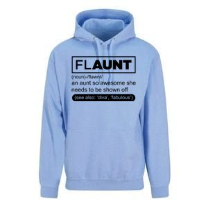 Funny Aunt Funny Gift Flaunt Definition Auntie Gift Unisex Surf Hoodie