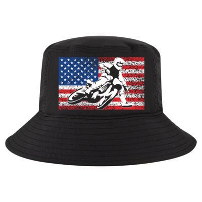 Funny American Flat Track Motorcycle Gift Cool Bike Rider Gift Cool Comfort Performance Bucket Hat