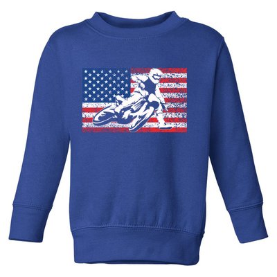 Funny American Flat Track Motorcycle Gift Cool Bike Rider Gift Toddler Sweatshirt