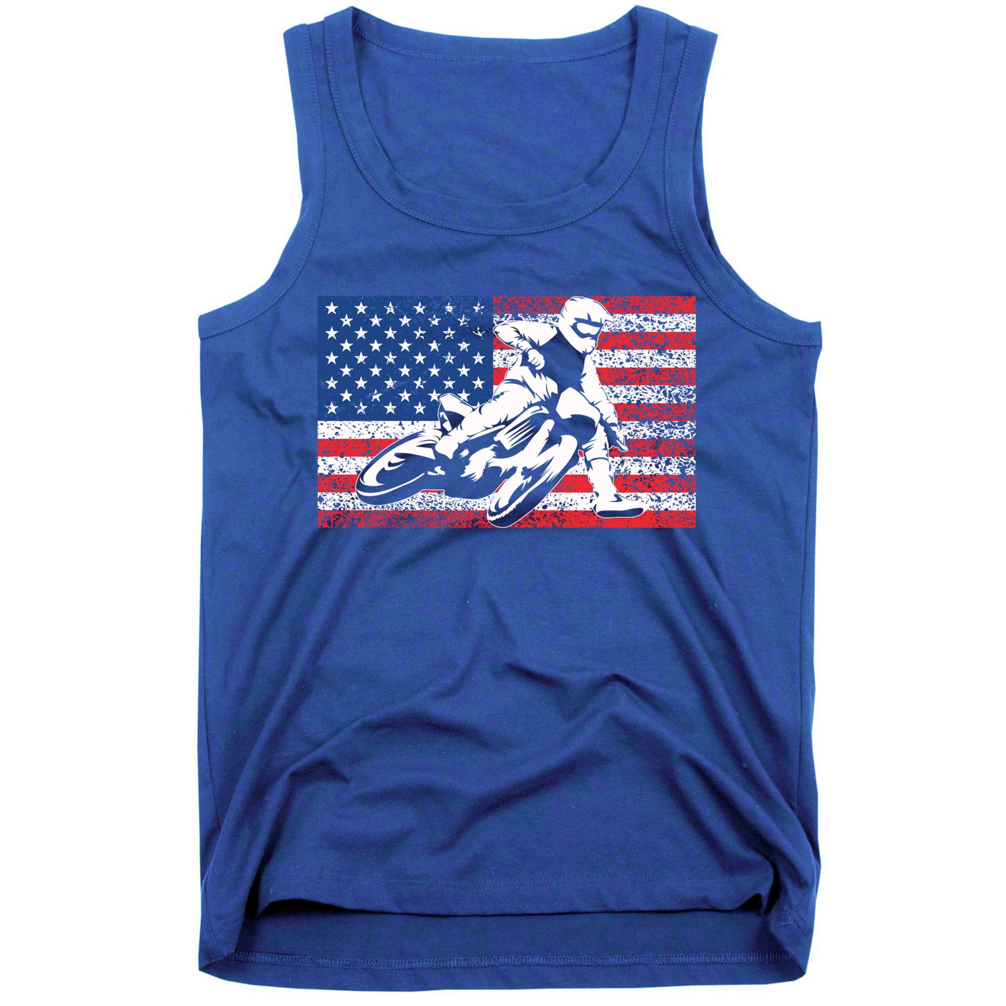 Funny American Flat Track Motorcycle Gift Cool Bike Rider Gift Tank Top
