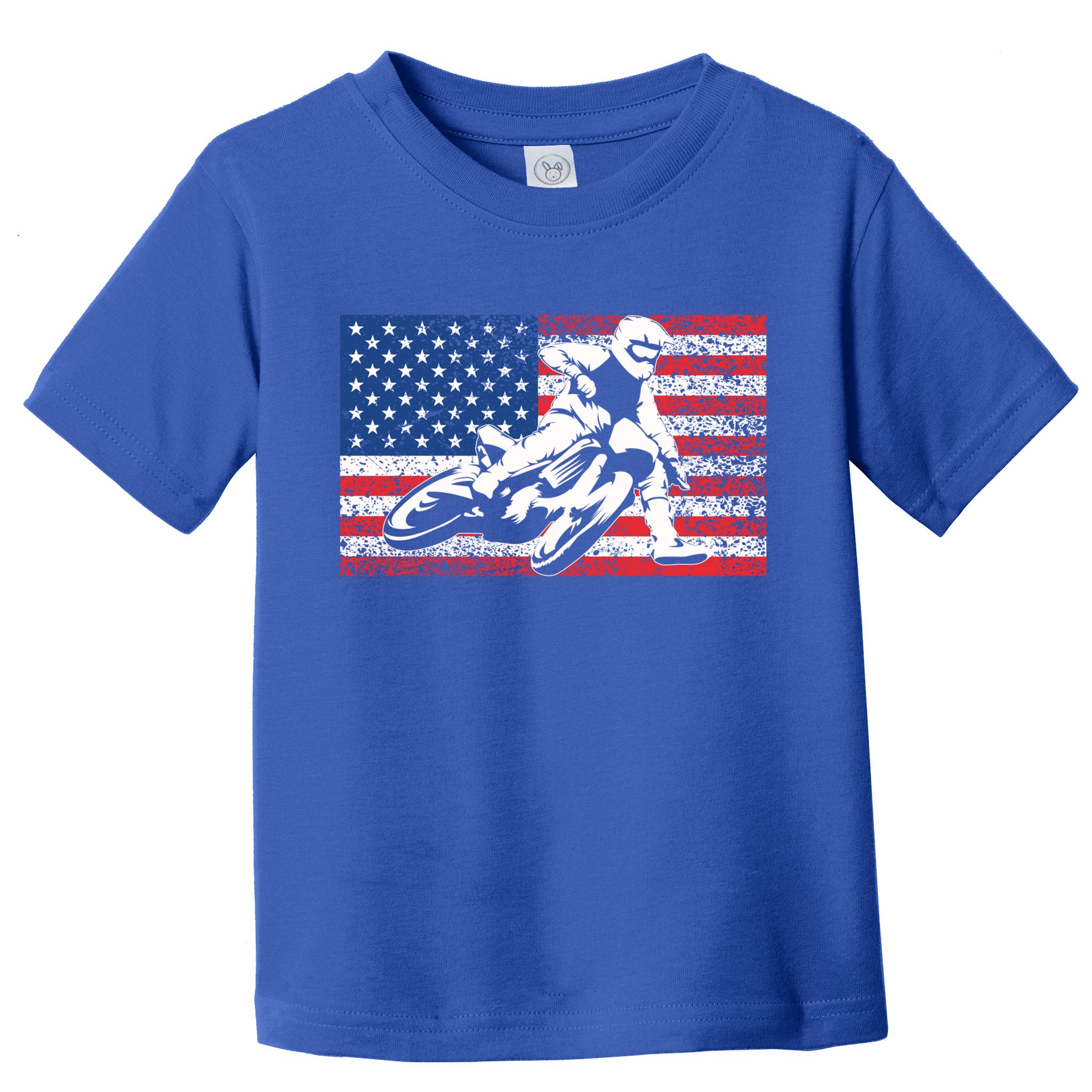 Funny American Flat Track Motorcycle Gift Cool Bike Rider Gift Toddler T-Shirt