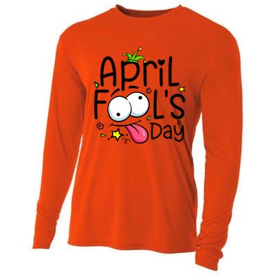 Funny April Fools Day 1st April Jokes Happy April Fools Day Cooling Performance Long Sleeve Crew