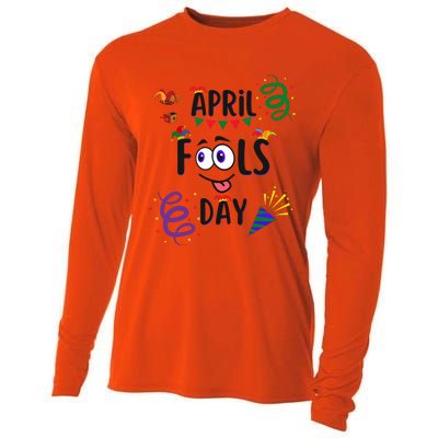 Funny April Fools Day April 1st Prank And Funny Cooling Performance Long Sleeve Crew